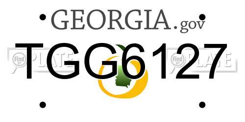 TGG6127 Georgia License Plate