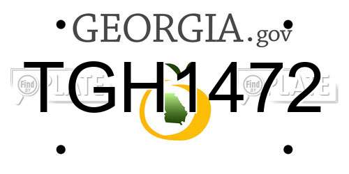 TGH1472 Georgia License Plate