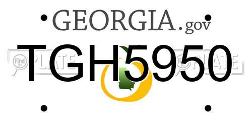 TGH5950 Georgia License Plate