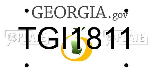 TGI1811 Georgia License Plate