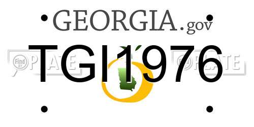 TGI1976 Georgia License Plate