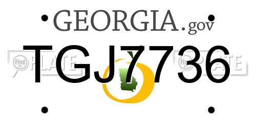 TGJ7736 Georgia License Plate