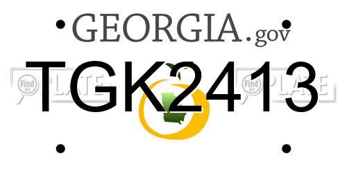 TGK2413 Georgia License Plate