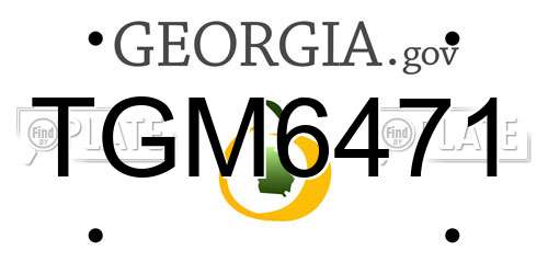 TGM6471 Georgia License Plate