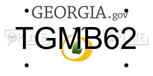TGMB62 Georgia License Plate