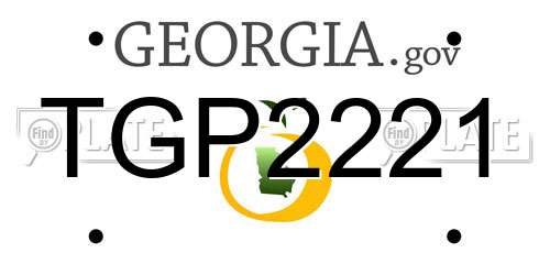 TGP2221 Georgia License Plate