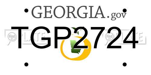 TGP2724 Georgia License Plate
