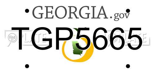 TGP5665 Georgia License Plate