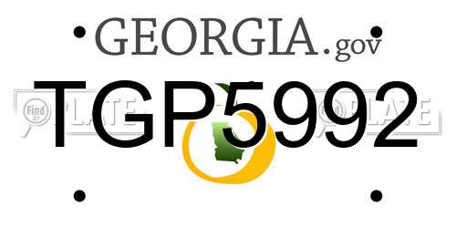 TGP5992 Georgia License Plate