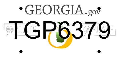 TGP6379 Georgia License Plate