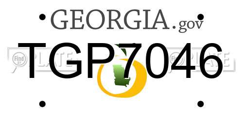 TGP7046 Georgia License Plate