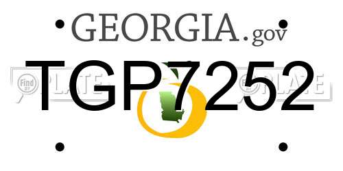 TGP7252 Georgia License Plate