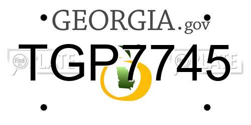 TGP7745 Georgia License Plate