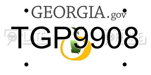 TGP9908 Georgia License Plate
