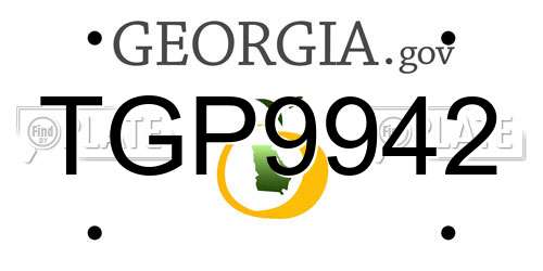 TGP9942 Georgia License Plate