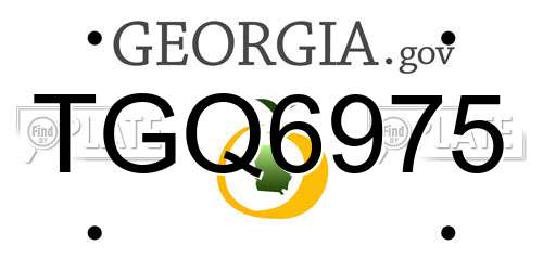TGQ6975 Georgia License Plate