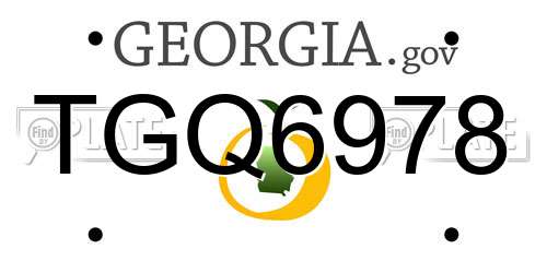 TGQ6978 Georgia License Plate