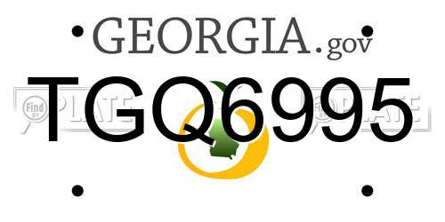TGQ6995 Georgia License Plate