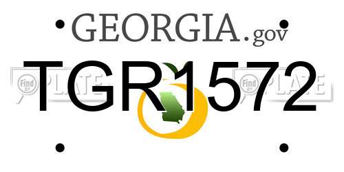 TGR1572 Georgia License Plate