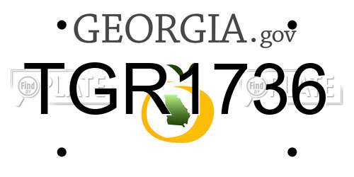 TGR1736 Georgia License Plate