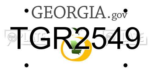 TGR2549 Georgia License Plate