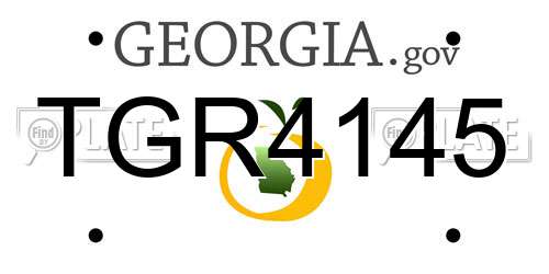 TGR4145 Georgia License Plate