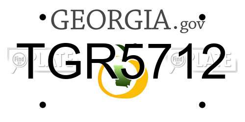 TGR5712 Georgia License Plate