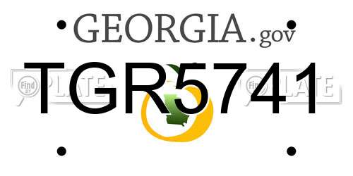 TGR5741 Georgia License Plate