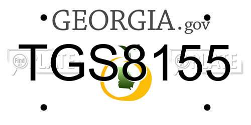 TGS8155 Georgia License Plate