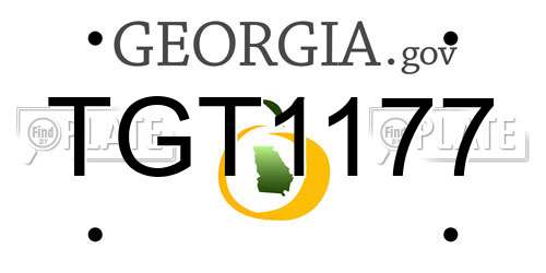 TGT1177 Georgia License Plate