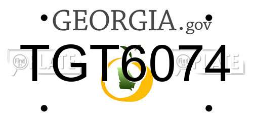 TGT6074 Georgia License Plate