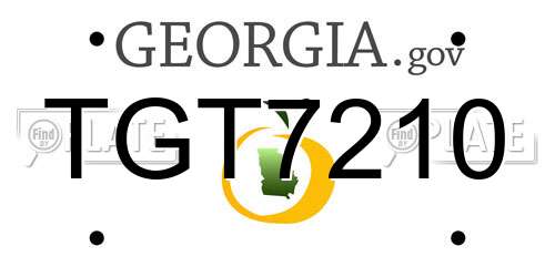 TGT7210 Georgia License Plate