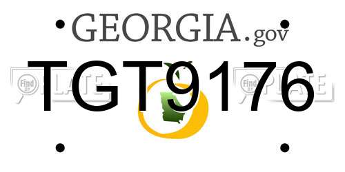TGT9176 Georgia License Plate