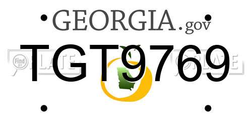 TGT9769 Georgia License Plate