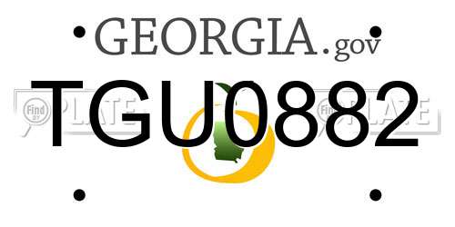 TGU0882 Georgia License Plate