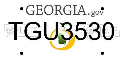 TGU3530 Georgia License Plate