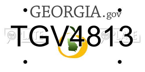 TGV4813 Georgia License Plate