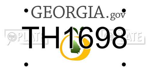 TH1698 Georgia License Plate