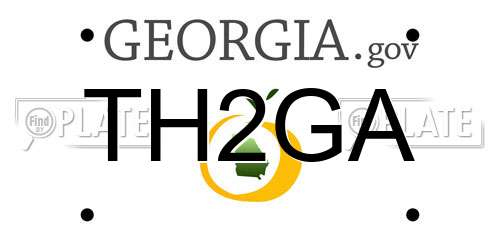 TH2GA Georgia License Plate