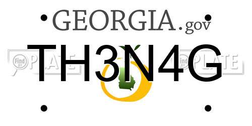 TH3N4G Georgia License Plate
