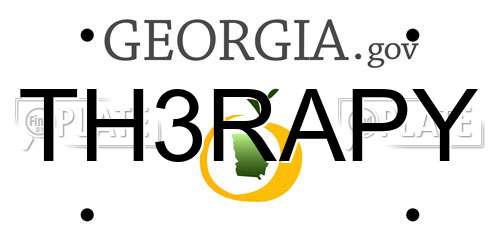 TH3RAPY Georgia License Plate
