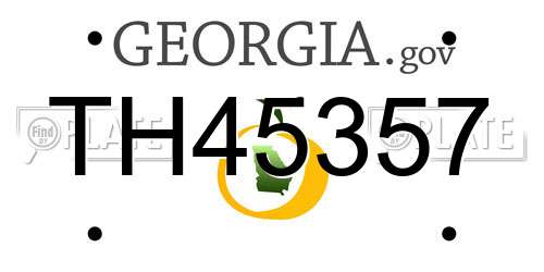 TH45357 Georgia License Plate