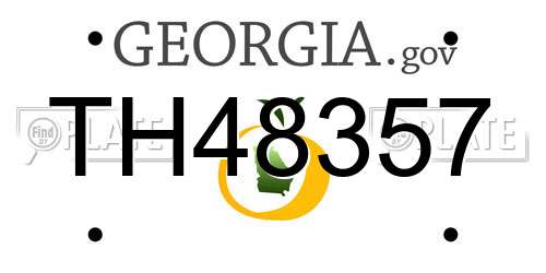 TH48357 Georgia License Plate
