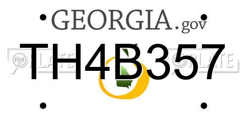 TH4B357 Georgia License Plate