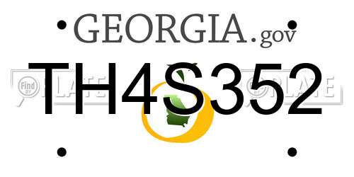 TH4S352 Georgia License Plate