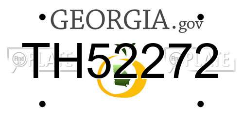 TH52272 Georgia License Plate
