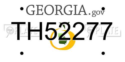 TH52277 Georgia License Plate