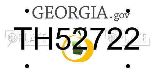 TH52722 Georgia License Plate