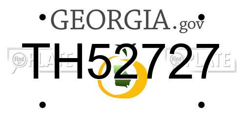 TH52727 Georgia License Plate