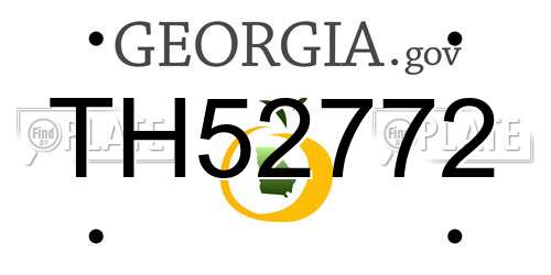 TH52772 Georgia License Plate
